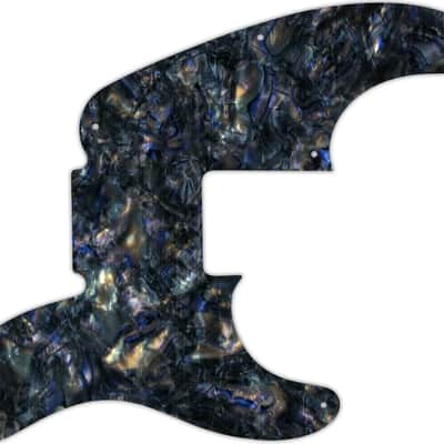 WD Custom Pickguard For Fender Sting Signature Precision Bass #35 Black Abalone