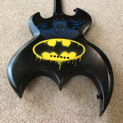Handpainted Joker Batman Bat shape Brownsville Guitar image 5