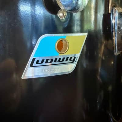 Ludwig 16" Concert Tom 1970's  - Black Cortex image 2