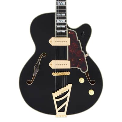 D'Angelico DAE59SBK2GT EXCEL 59 Single Cutaway Hollowbody 6-String Electric Guitar w/Deluxe Hard Case image 3