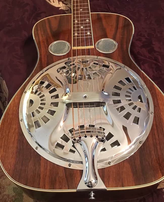 Reed square neck Dobro guitar Reed 80s Walnut image 1
