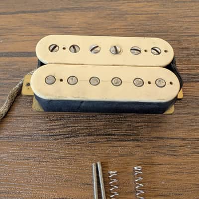 Vintage 1970s Square Tab Feet Dimarzio PAF Humbucker Pickup Cream image 2