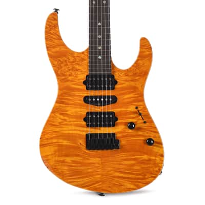 Suhr Custom Modern Trans Caramel w/ CME-Selected Waterfall Burl Maple Top (Serial #88105) image 2