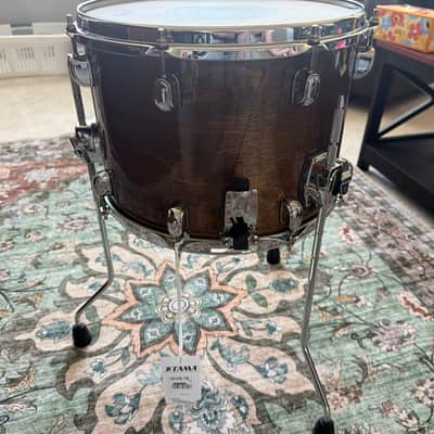Tama SNOM Snare/Tom LBH1410L-TPM 10x14" S.L.P. Series Duo Birch DuoSnare Floor Tom/Snare Drum 2018 - Present Transparent Mocha image 5