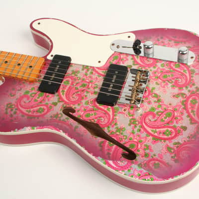 Fender Custom Shop Limited Edition Dual P90 Tele Relic Maple Neck Pink Paisley image 9