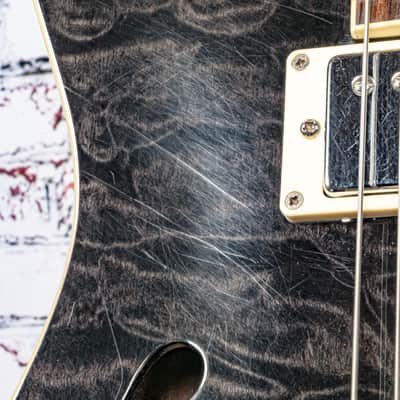 Schecter - Diamond Series C-1E/A Semi-Hollow Electric Guitar, Grey Quilted Maple - x0028 - USED image 12