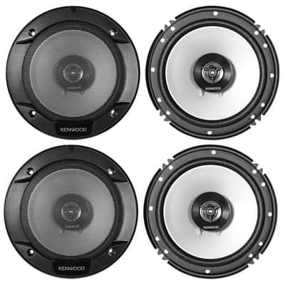 2 Pair Kenwood KFC-1665S 300W 6.5" 2-Way Sport Series Flush Mount Coaxial Speakers w/ Paper Tweeters image 1
