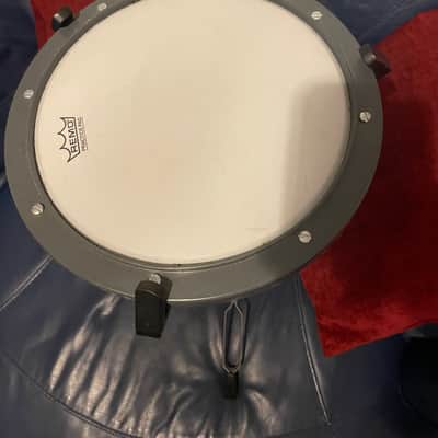 Remo Practice Pad - Tunable Ambassador Coated Drum Head with Stand 8" 2010s - Gray image 2