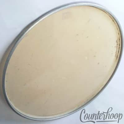 Ludwig 22" Bass Drum Heads Vintage 50s-60s Playon Plastic 2x Set Batter/Resonant image 4