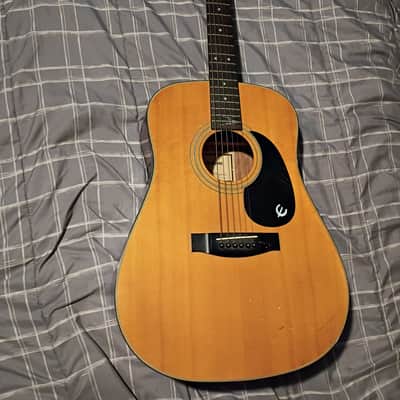 Epiphone PR-325 1988 Natural Acoustic Guitar MIK Rare Headstock Vintage image 2