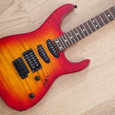 1990s Charvel San Dimas Series SD-37 Vintage Cherry Sunburst Flame