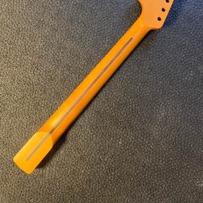 Guitar Neck Roasted Maple, 24 Inch Scale (short scale) Rosewood Fretboard image 3