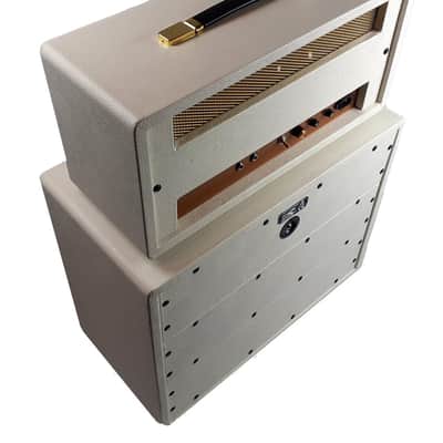 G&A Head Boutique White JTM 45 + 1x12 White Big Size V30 guitar Cabinet image 8