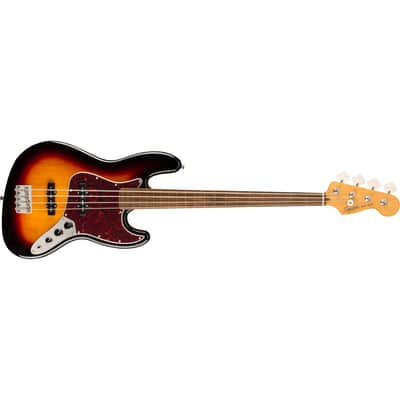 Squier Classic Vibe Jazz Bass Fretless '60s - Laurel Fingerboard, 3-Color Sunburst image 10