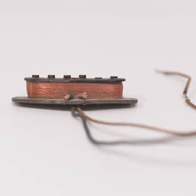 1968-1969 Vintage Fender Stratocaster Middle Neck Pickup Gray-Bottom Staggered-Pole Cloth-Wire Nonworking 1960's image 3
