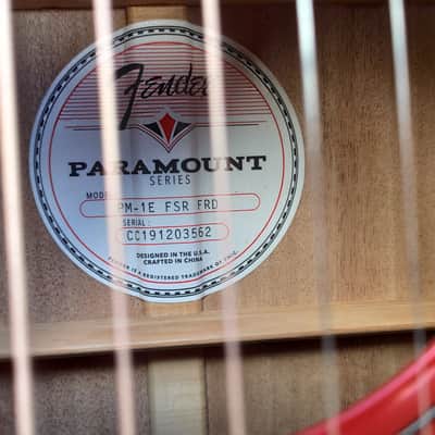 Fender FSR Paramount PM-1E Deluxe Limited Edition * fine and rare all solid Dreadnought guitar * sounds/plays/looks really great! Fiesta red finish is outstanding * comes with original Fender hard shell case * image 6