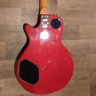 Harmony H-90 Single Cut Late 70s Lawwsuit Era Red Cherryburst image 10