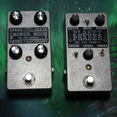 BUNDLE: Chorus Moon + Planet Phaser by Ivy Pedals - Silver/Black - Planetary Modulation Bundle image 1