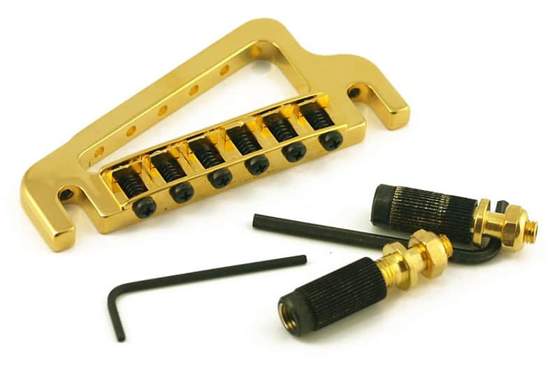 Hipshot 43100G Baby Grand 6-String Fixed Gibson Electric Guitar Bridge - GOLD image 1