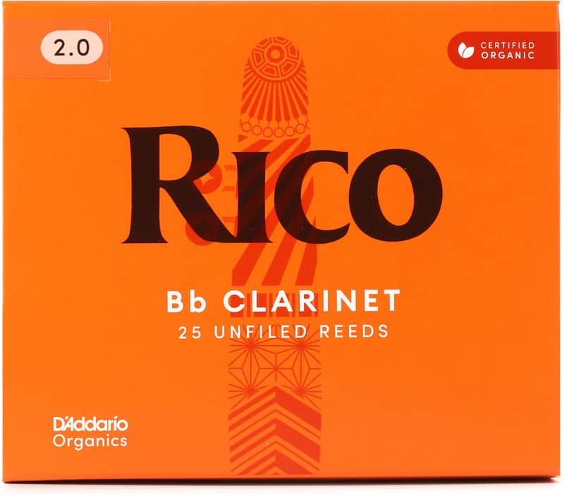 D'Addario Rico Bb Clarinet Reeds - 2.0 25-pack (3-pack) Bundle image 1