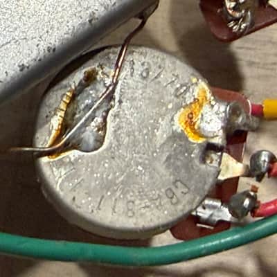 1970 Vintage Gibson EB-3 Bass Pots Complete Varitone Wiring Harness Pots image 10