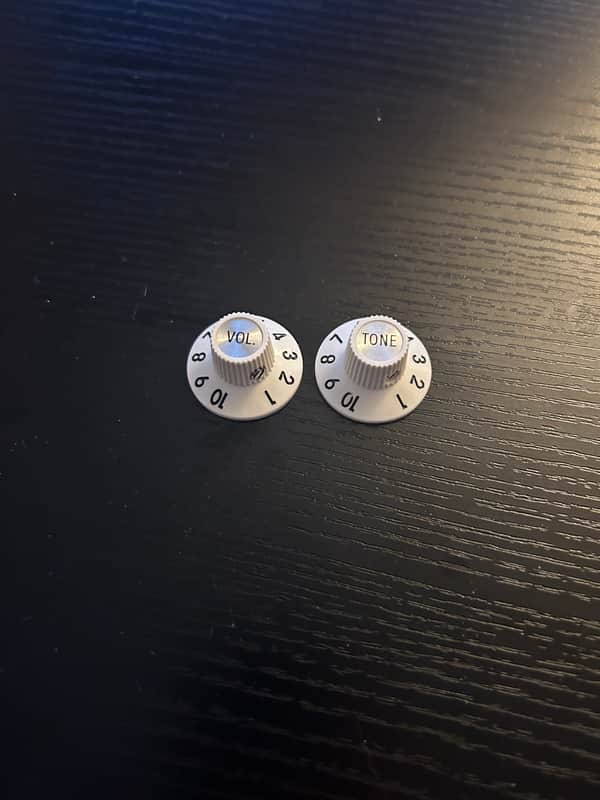 Fender White Witch Hat Knobs image 1