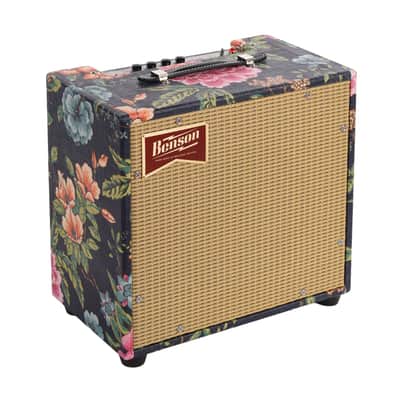 Benson Vinny Reverb 5w 1x10 Combo Amp Navy Blue Floral w/ Wheat Cloth (CME Exclusive) image 2