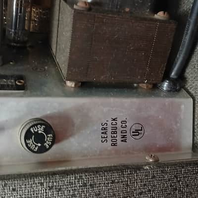 1967 Silvertone 1482 Vintage Tube Amp 1x12 w/ Tremolo, Danelectro USA-Made image 12