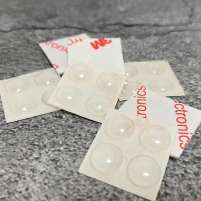 8x Clear Rubber Bumper Feet Bottoms Guitar Pedal Fx Effects 3m Adhesive Stick on Sticky Precut image 2