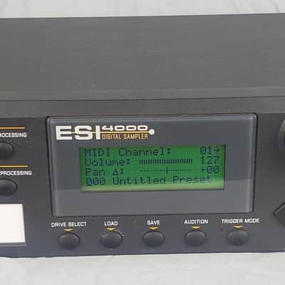 E-MU Systems ESI 4000 TURBO FX with FLASH DRIVE!!! Rackmount 128-Voice Digital Sampler 1998 - 2000 - Black