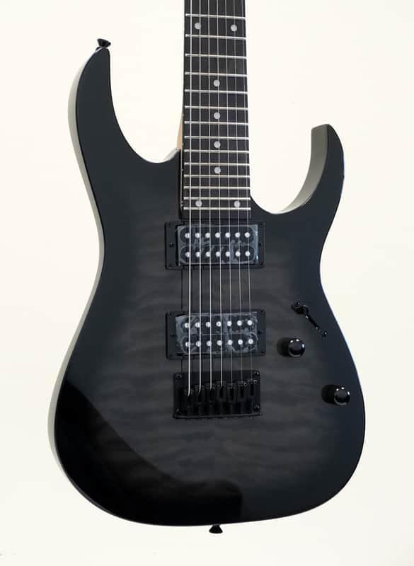 Ibanez Gio RG7221QA 7-String Electric Guitar Transparent Black Sunburst image 1