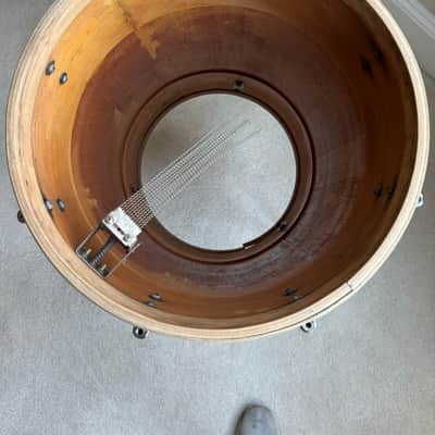 Gretsch Vintage 1951 Round Badge 14” x 21” Cocktail Snare Drum 50s - Blue Pearl image 18