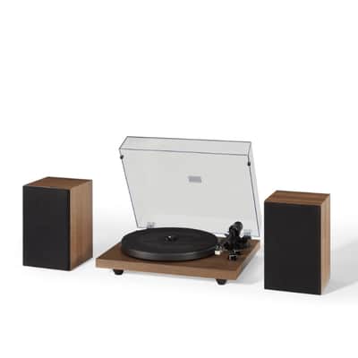 Crosley C62C 2 Speed Bluetooth Turntable Record Player with Built-in Speakers, Walnut-NEW image 3