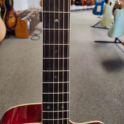 Used Ventura V3RED Acoustic-Electric Guitar - Red w/ Soft Case image 8