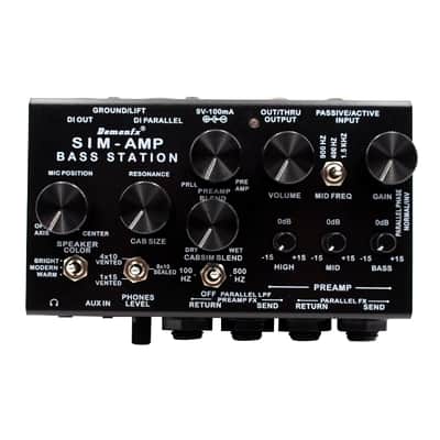 Demonfx SIM-AMP High Quality Simplifier Bass Station Preamp Simulator, Power Amp SIM, Stereo Cab SIM & DI Out for Electric Bass image 3