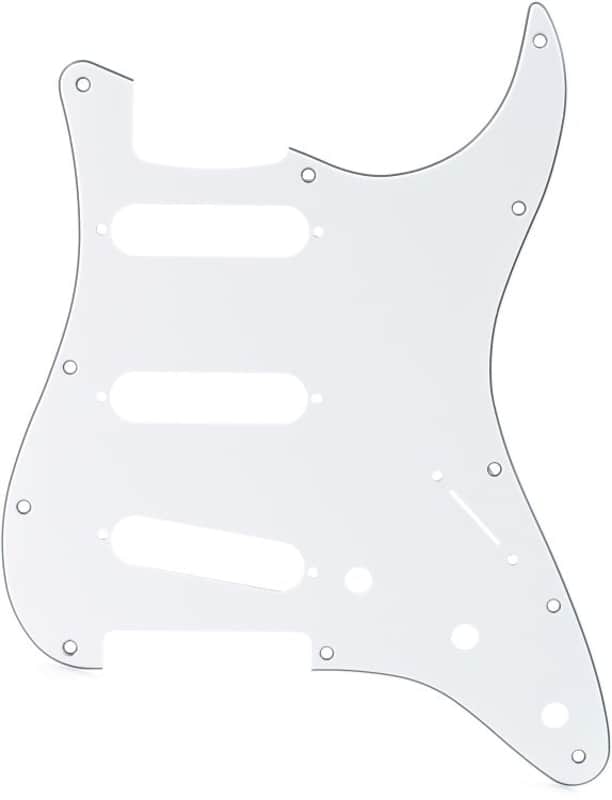 Fender 11-hole Modern-style Stratocaster S/S/S Pickguard - White image 1