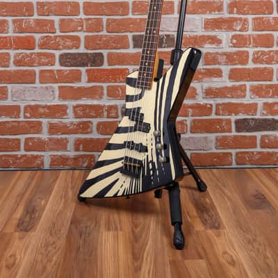 Charvel Explorer Bass Zebra Graphic 1984 w/OHSC image 5