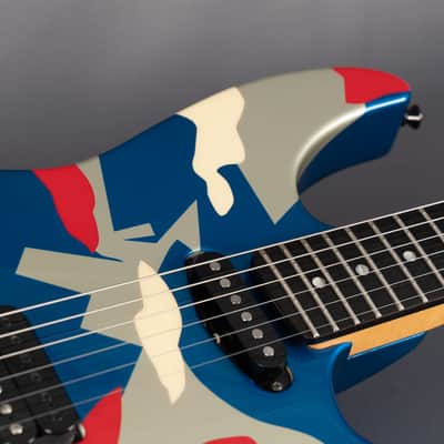 ESP Kamikaze II George Lynch Blue Camo 1989 image 13