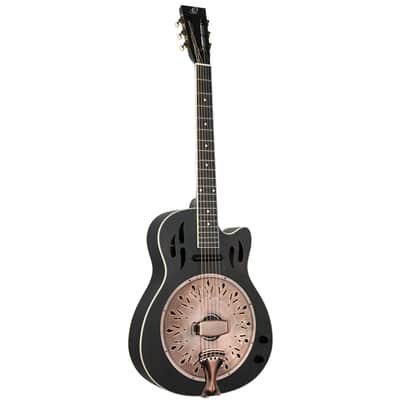 Ortega AMERICANA SERIES RESONATOR GUITAR MAHOGANY DISTRESSED SATIN BLACK image 3
