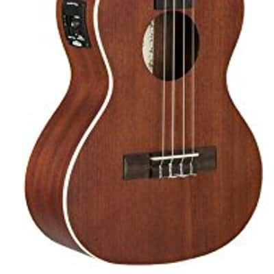 Kala KA-TE Satin Mahogany Tenor Acoustic-Electric Ukulele w/ Gig Bag image 4