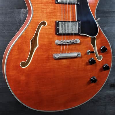Eastman T59/TV-AMB Amber Semi-Hollowbody Electric Guitar image 14