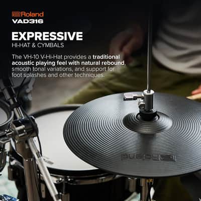 Roland VAD316 V-Drums | 5-Piece 3 Series Acoustic Design V-Drum Kit | V31 Sound Module | Advanced Sound Technology | Shallow-Depth Wood Shells & Full-Size Kick Drum image 4