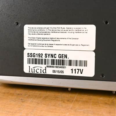 Lucid SSG192 High Definition Studio Sync Generator CG01YXJ image 11