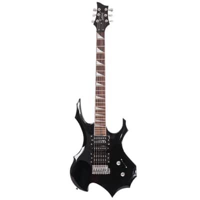 Flame-Style Electric Guitar Pack – HSH Pickups, Tremolo Bridge, 24 Frets, Black with Bag, Strap & Accessories image 4