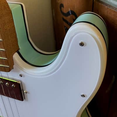 Revelator Guitars - Retrosonic Deluxe - Olympic White & Foam Green image 10