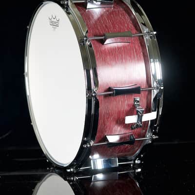 PORK PIE PERCUSSION  6.5" X 14" MAPLE SNARE DRUM IN "LILAC WINE" FINISH (PURPLE HEART) image 2