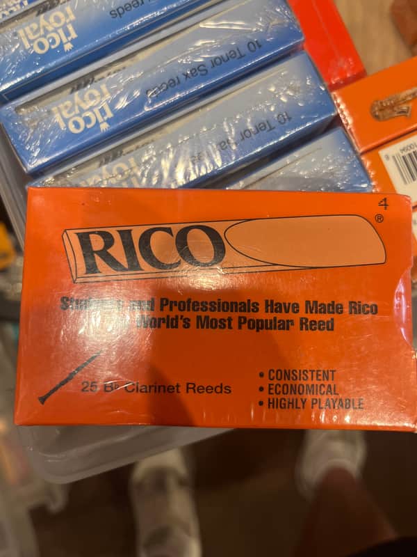Rico 25 Bb Clarinet Reeds #4 2025 - Wood image 1