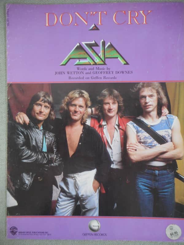 Asia "Don't Cry" Sheet Music 1983 image 1