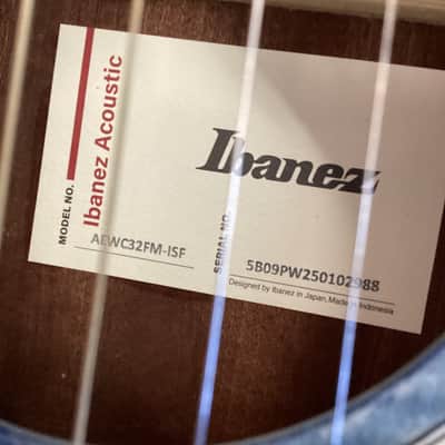 Ibanez AEWC32FM-ISF in Indigo Sunset Fade image 7