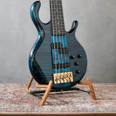 Pedulla 40th Anniversary Mark Egan Signature Buzz Fretless 2015 - Trans Blue image 5